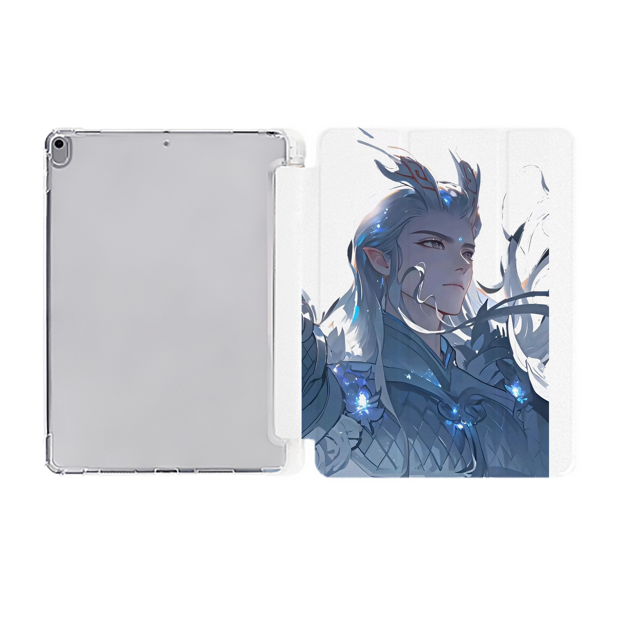 （画像用） Ne Zha 2 ナタ 魔童の大暴れ IPad ケース ペン収納付き 三つ折りスタンド PUレザー×シリコン 対応機種9.5/10.5/10.9インチ